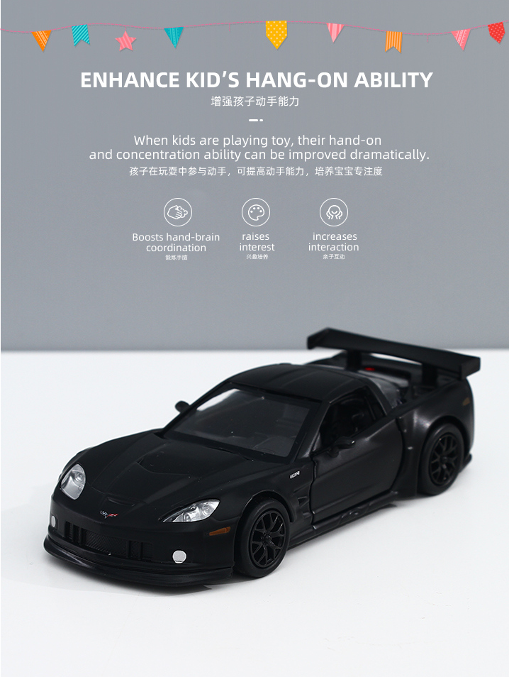 Officially-Licensed Chevrolet Corvette C6.R Model Car (554003M)