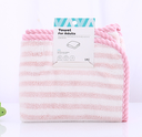 Cationic Coral Velvet Striped Towel