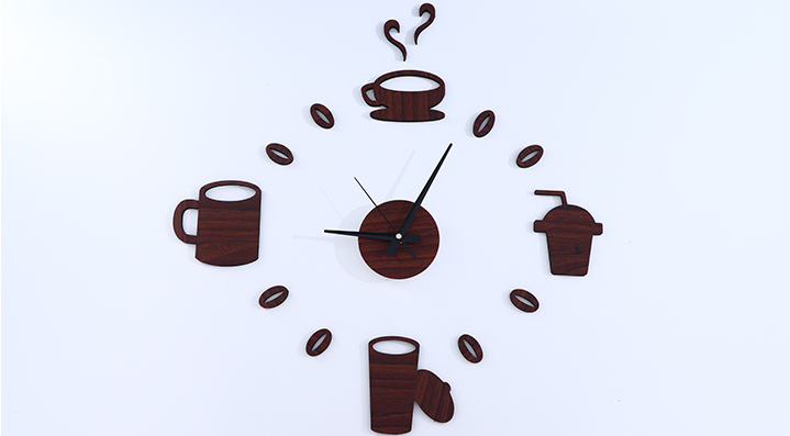 Wooden Grain DIY Wall Clock – Wood Colour/Walnut Colour