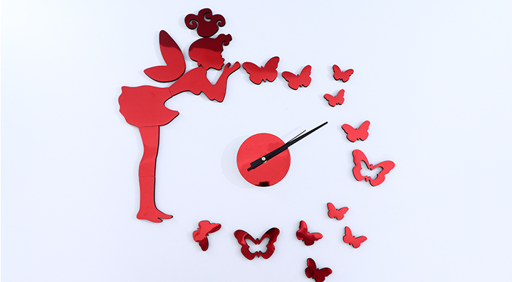 Angel’s Hearts DIY Wall Clock – Rose Gold/Red