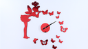 Angel’s Hearts DIY Wall Clock – Rose Gold/Red