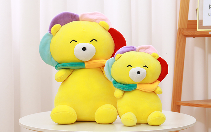 Smiley Sunflower Lion Plush Doll (Small)