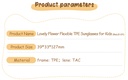 Lovely Flower Flexible TPE Sunglasses for Kids (Blue) (5-12Y)