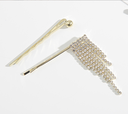 Rhinestones Tassel Bobby Pins Set