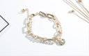 Imitation Pearls Chain Double-Layer Bracelet