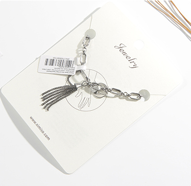 Round Plate Tassel Bracelet