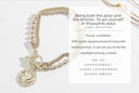 Portrait Wave Chain Bracelet