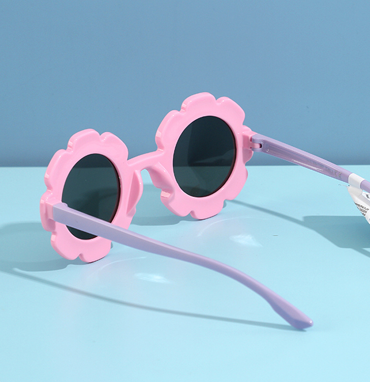Lovely Flower Flexible TPE Sunglasses for Kids (Pink) (5-12Y)