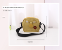 Cat Paw Square Shoulder Bag for Children