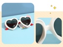Loving-Heart Bowknot Flexible TPE Sunglasses for Kids (White) (5-12Y)