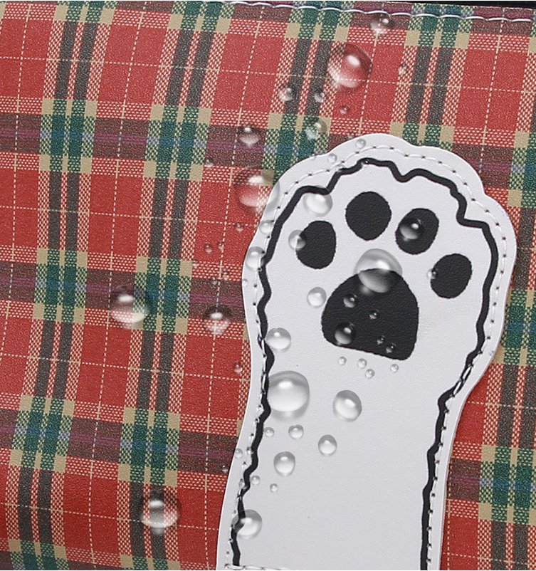Cat's Claw Patch Plaid Makeup Bag