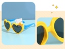 Loving-Heart Bowknot Flexible TPE Sunglasses for Kids (Yellow) (5-12Y)