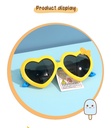 Loving-Heart Bowknot Flexible TPE Sunglasses for Kids (Yellow) (5-12Y)