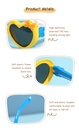 Loving-Heart Bowknot Flexible TPE Sunglasses for Kids (Yellow) (5-12Y)