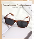 Trendy Leopard Print Sunglasses for Women (Orange)