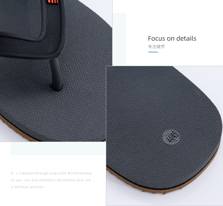 Simple Solid Color Flip Flops for Men 