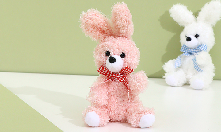 Fluffy Bow Bunny Decoration