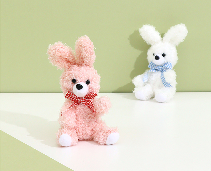 Fluffy Bow Bunny Decoration