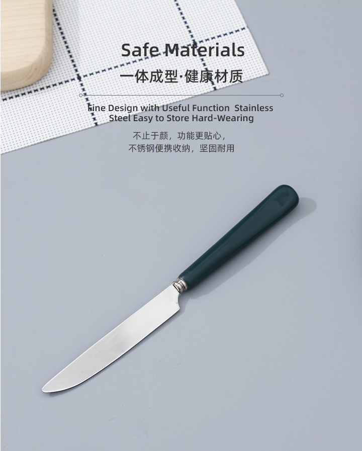430 Stainless Steel Dinner Knife with Ceramic Handle