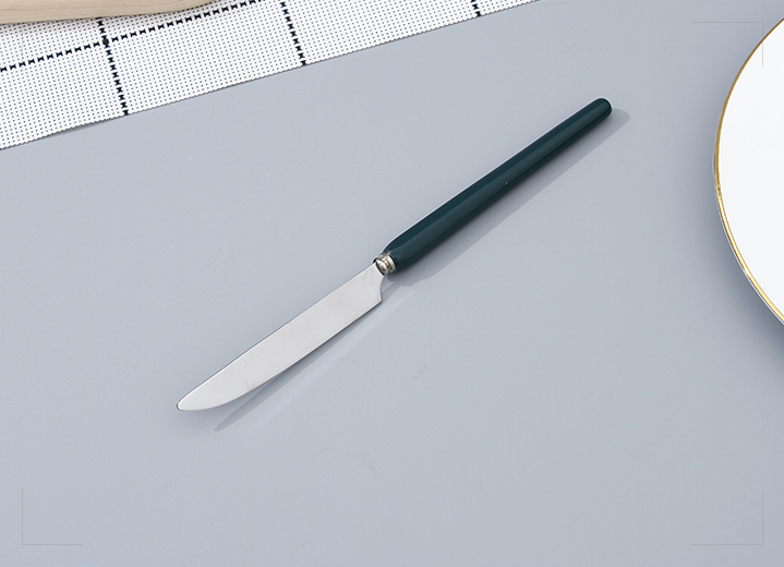 Diamond Design 430 Stainless Steel Dinner Knife with Ceramic Handle