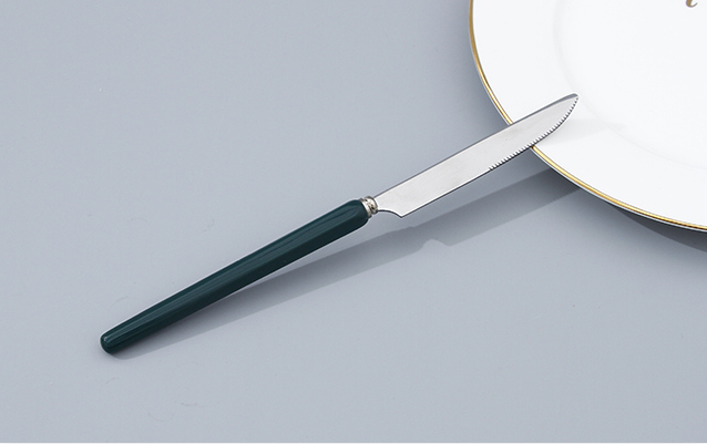 Diamond Design 430 Stainless Steel Dinner Knife with Ceramic Handle