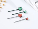 Solid Color Hearts Hairpins Set