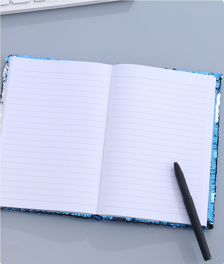 Ocean Collection Sequin Notebook (80gsm) (80 Sheets)
