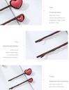 Solid Color Hearts Hairpins Set