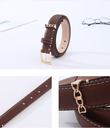 Square Buckle Leather Belt  For Women