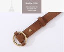 Vintage Style Frosted Leather Belt  For Women