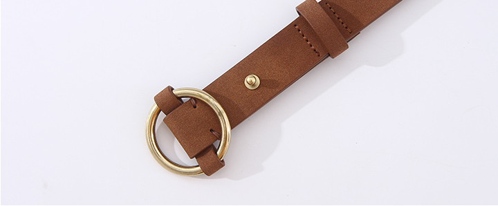 Vintage Style Frosted Leather Belt  For Women