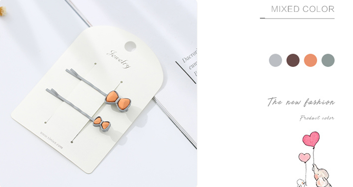 Solid Color Bowknots Hairpins Set