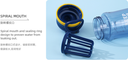 Unlimited Vitality Series Flip Top Shaker Bottle 550ml/18.5fl.oz.(Blue)
