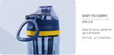 Unlimited Vitality Series Flip Top Shaker Bottle 550ml/18.5fl.oz.(Blue)