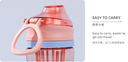 Unlimited Vitality Series Flip Top Shaker Bottle 550ml/18.5fl.oz.(Pink)