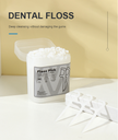 Dull Polish Box Dental Floss Pick(White)(60 Count)