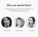 Dull Polish Box Dental Floss Pick(White)(60 Count)