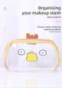 Cartoon Animal Expression Transparent Makeup Bag （assorted colours）