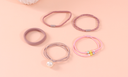 Simple Artificial Pearl Knitting Hair Tie Set of 5 PCS