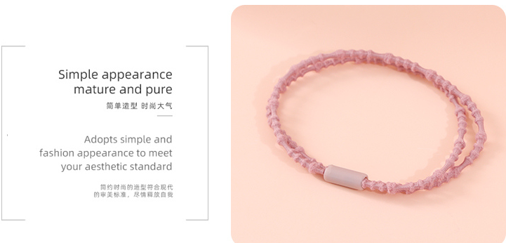 Simple Artificial Pearl Knitting Hair Tie Set of 5 PCS
