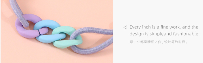 Simple Rings Bow Hair Tie Set of 5 PCS