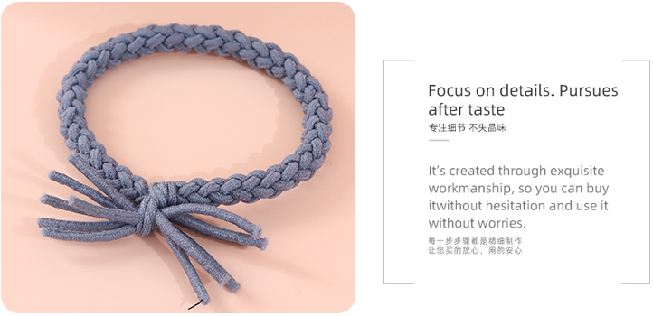 Simple Rings Bow Hair Tie Set of 5 PCS