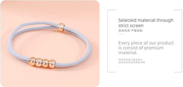 Simple Rings Bow Hair Tie Set of 5 PCS