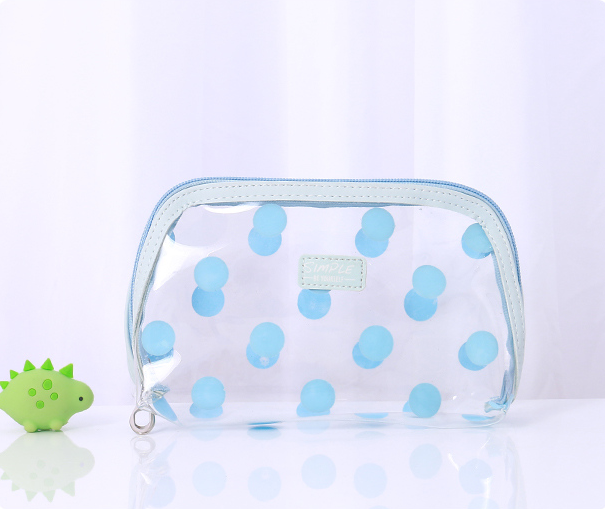 Dot Pattern Transparent Makeup Bag（assorted colours）