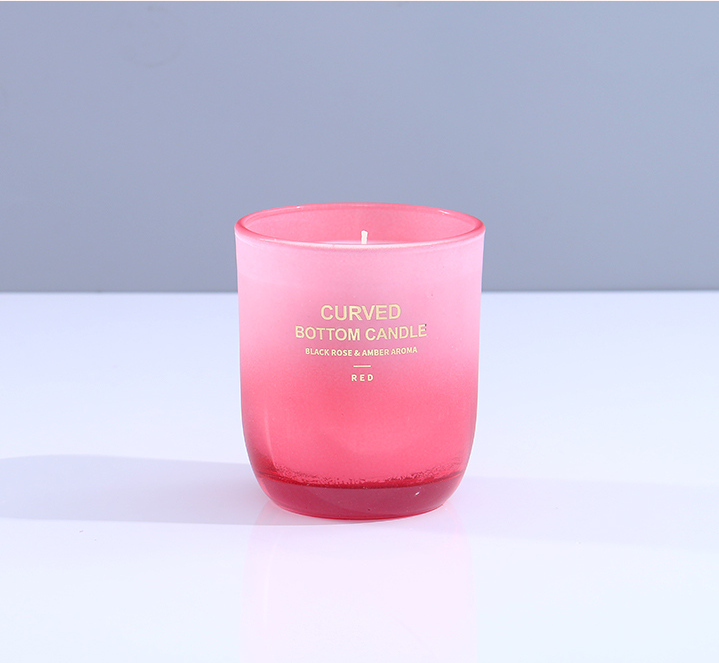 Curved Bottom Candle（Black Rose & Amber Aroma） 158g/5.5oz.