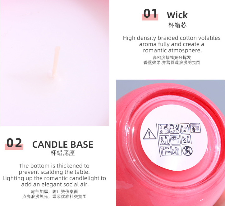 Curved Bottom Candle（Black Rose & Amber Aroma） 158g/5.5oz.
