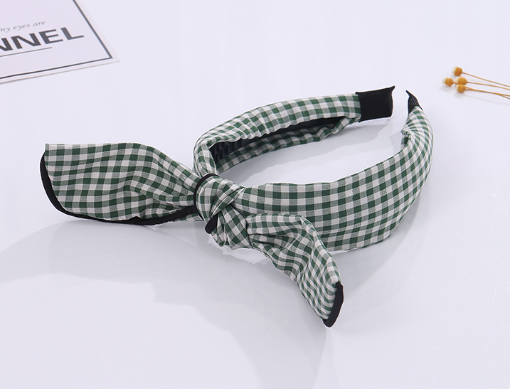 Fresh Green Plaid Headband