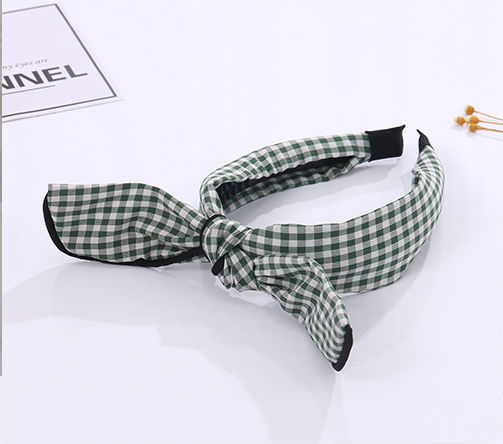 Fresh Green Plaid Headband