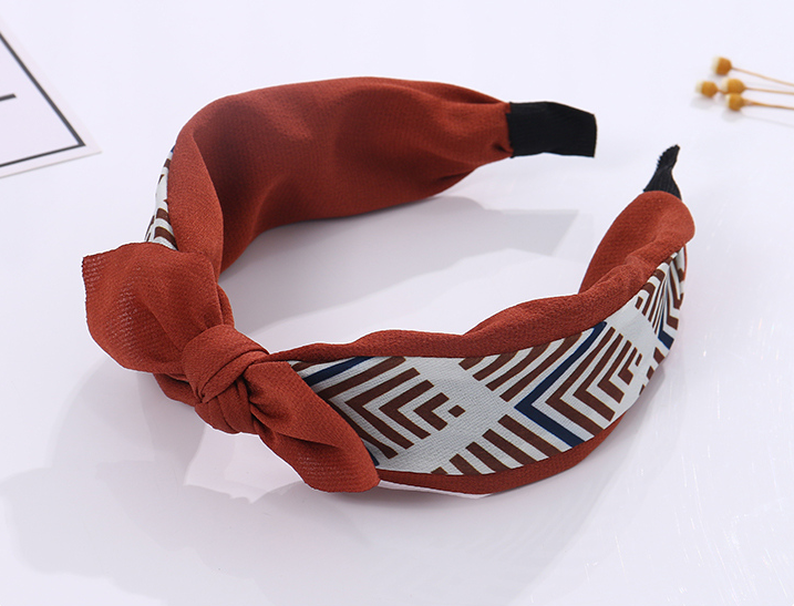 Brick Red Lines Headband