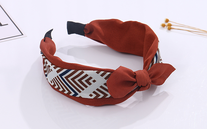 Brick Red Lines Headband